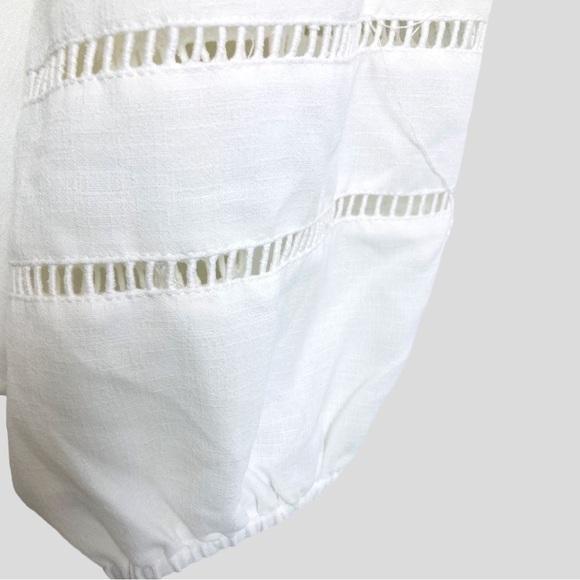 Torrid 2 Women’s White Eyelet Top Front Lace-up Cottagecore, Boho Long Sleeve - Picture 11 of 14